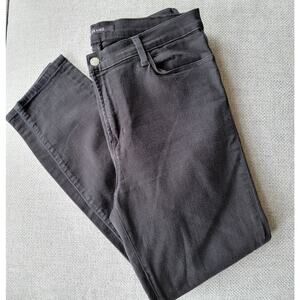 J Brand Maria High-Rise Skinny Jeans in Seriously Black Sz 32